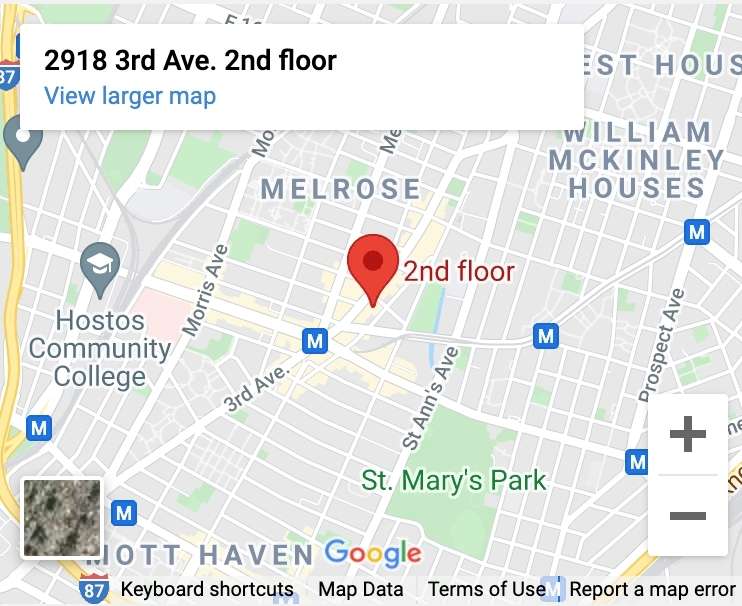 Caring Professionals Home care Agency the Bronx Map Location